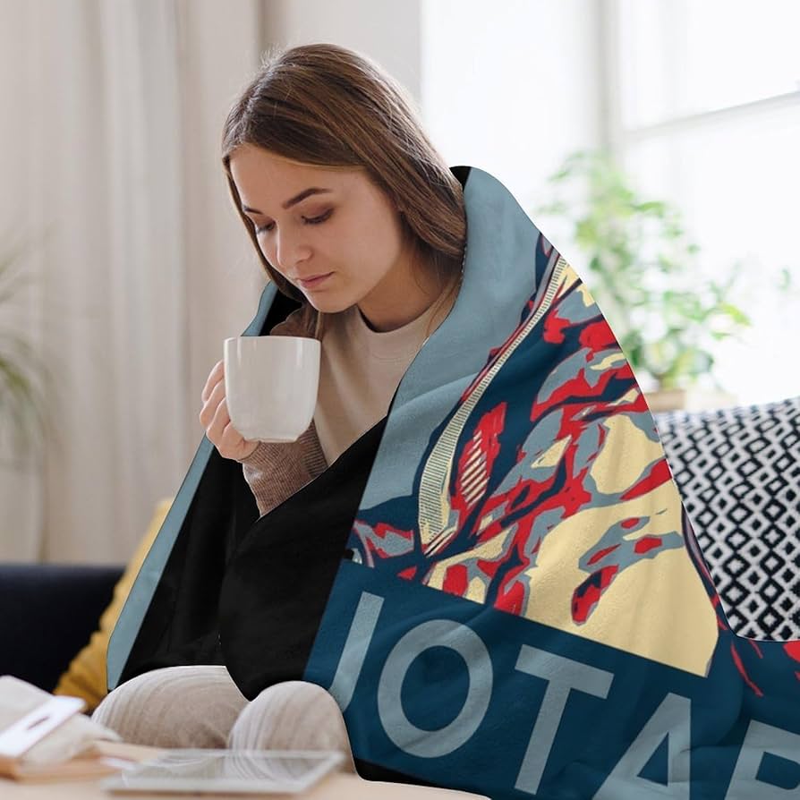 ジョジョの奇妙な冒険 フリンジ付きブランケット 120x150cm ジョジョの奇妙な冒険 フリンジ付きブランケット 120x150cm